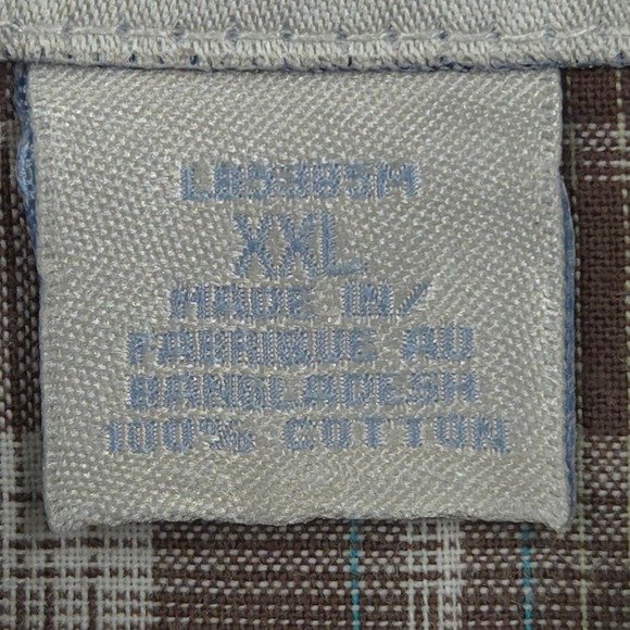 VTG 90s Wrangler Blues Sleeveless Western Shirt Brown Plaid Mens Large *READ - Picture 4 of 6